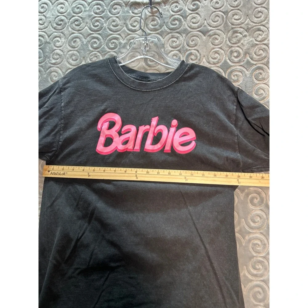 Barbie T Shirt Black Washed Graphic Tee‎ Size Small Kids Girls Youth